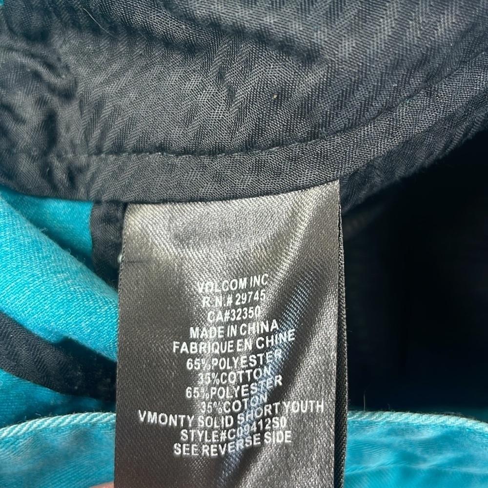 Volcom Boys Teal Aqua Corpo Class Shorts, size 10 - Picture 5 of 8